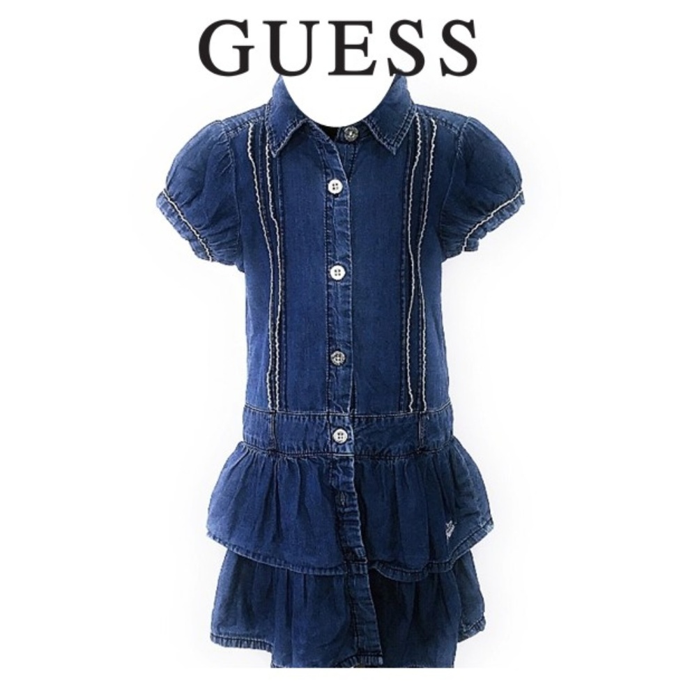 Guess Kids Little Girls Tiered Denim Dress   🌸